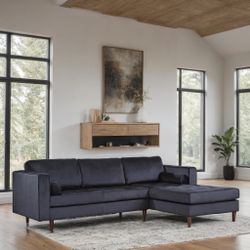 (3 Colors) Velvet Sectional Couch Sale