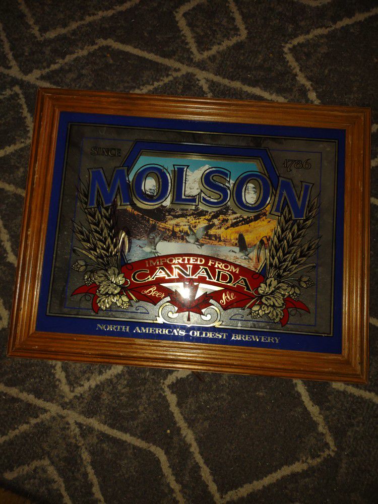 Vintage Molson Mirror