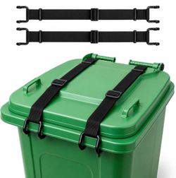 New Trash Can Lock Straps for 28-96 Gallon Bins, 2 Pack