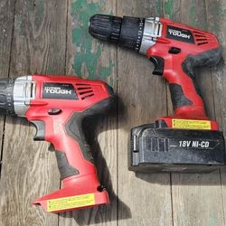 A Pair Of Hyper Tough 18V NiCd 3/8" Drill Driver 