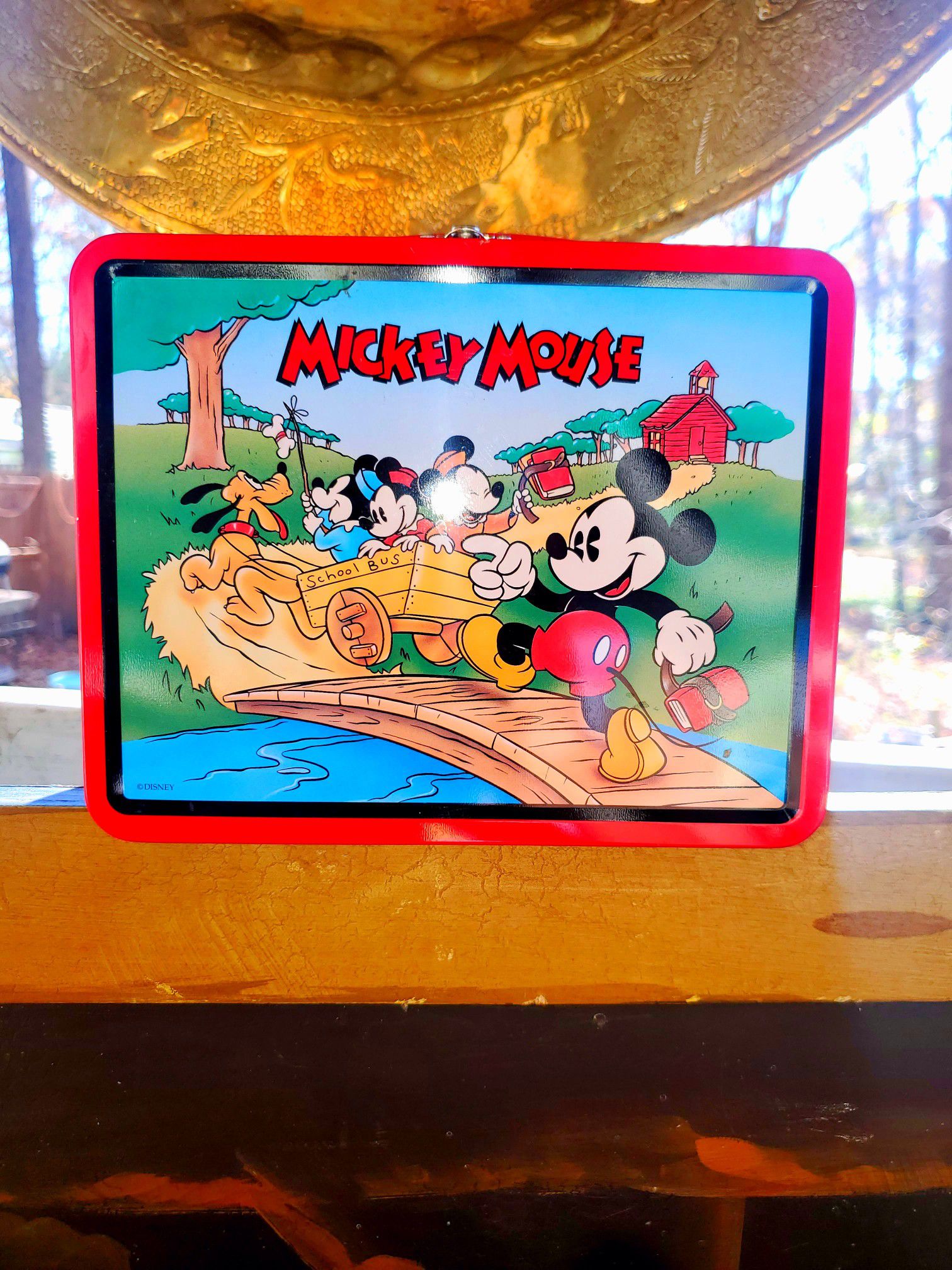 1997 Mickey Mouse Vintage Original Tin Lunch Box