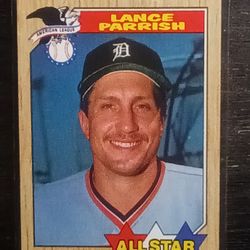1987 Topps Detroit Tigers All Star Lance Parrish.