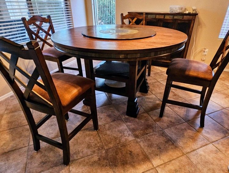 60" Round table w/lazy susan set w/4 chairs counter height, ProForm 520 E Adjustable Inline Elliptical