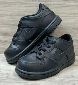 Nike Dunk Low Triple Black TD FB9107-009 Toddler Size 9C (PO1025456)
