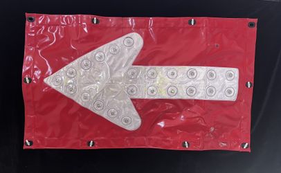 SAFETY LED VINYL BANNER WITH TRAFFIC ARROW