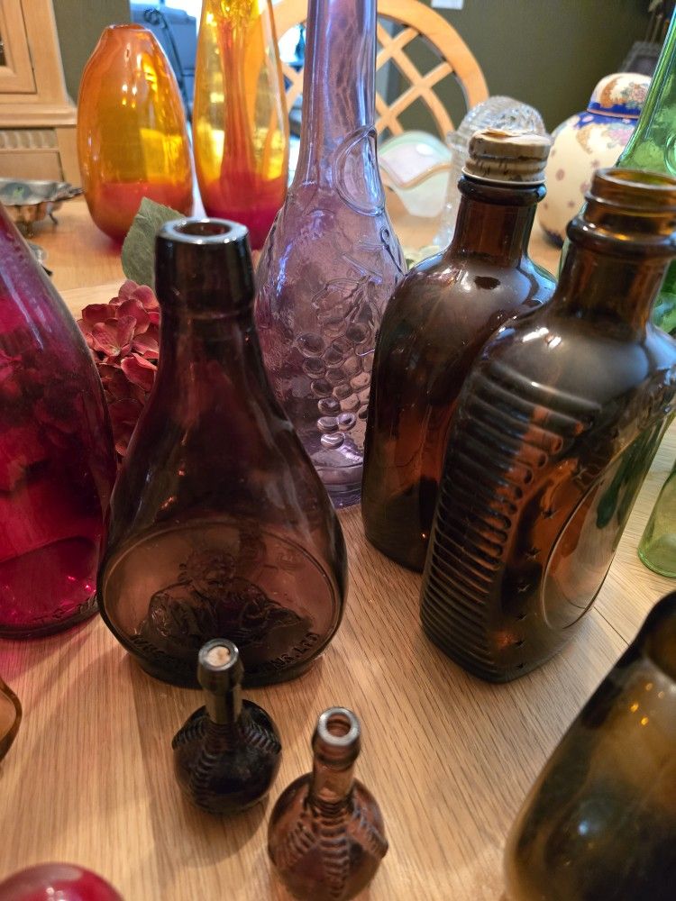 Purple glass antique items