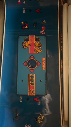 Ms Pac-Man cocktail control panel overlay