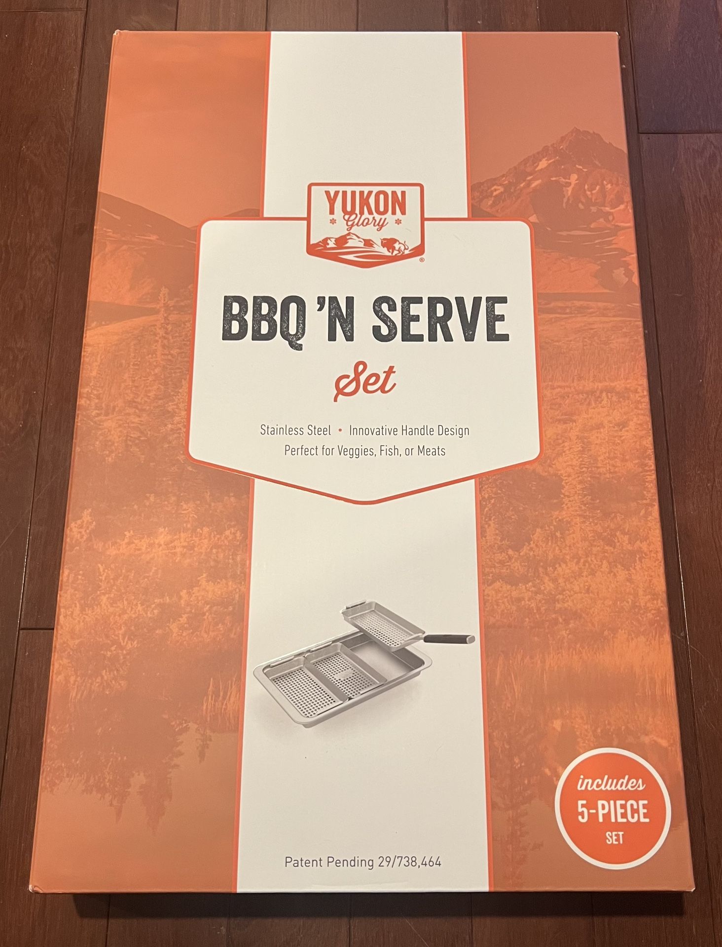 Yukon Glory BBQ 'N SERVE Basket and Drip Pan Set