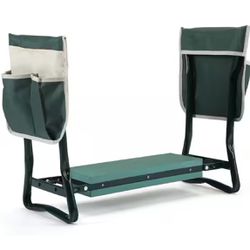 Garden Kneeler and Seat Bench with 2 Tool Pouches
