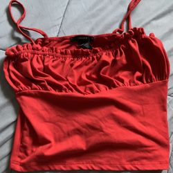 Red Scrunched Shirt