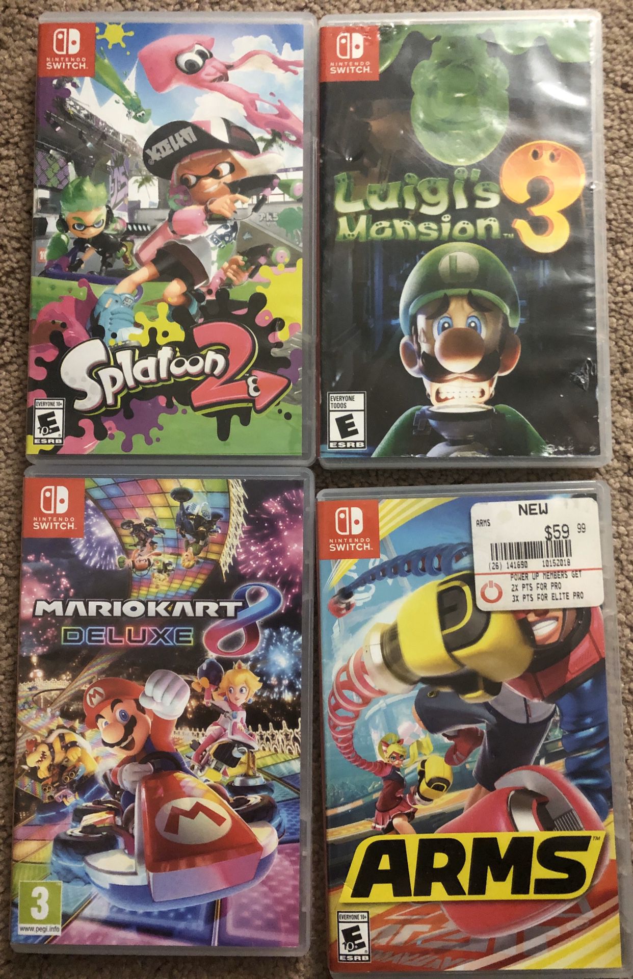 Nintendo switch games EMPTY BOX ONLY