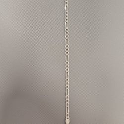 Sterling Silver 7.5" Figaro Bracelet 