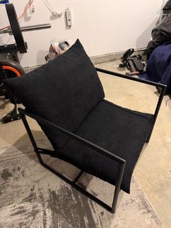 Black Metal Frame Accent Chair