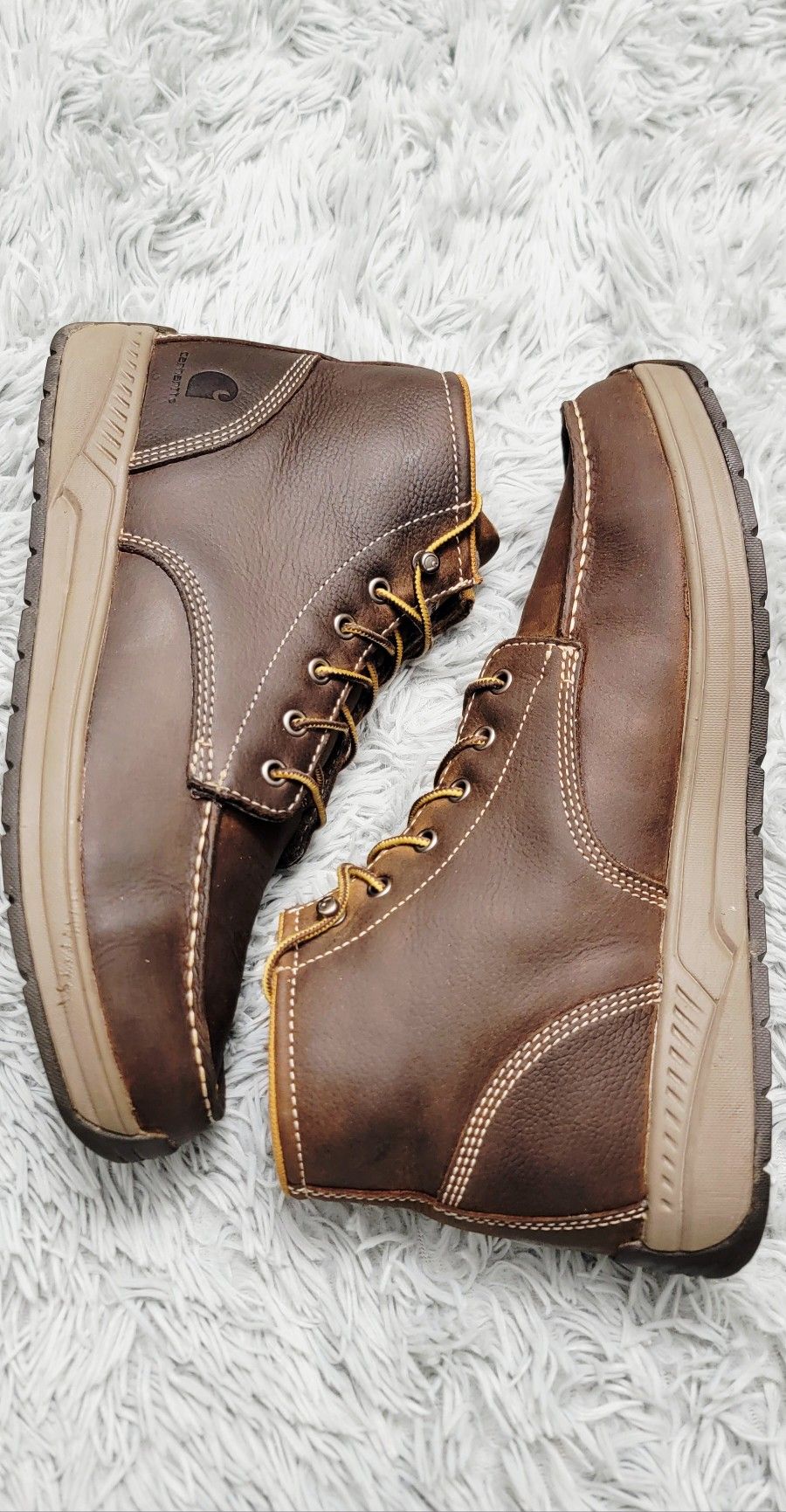 Size 12 Men's Carhartt Lightweight Wedge Moc Toe Boot Brown CMX4023.