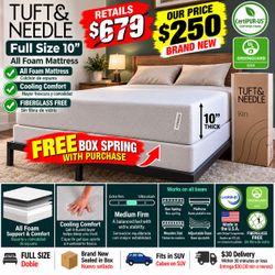 π₯ BRAND NEW Tuft & Needle Kin 10β FULL Mattress + FREE Box Spring β $250! / Doble