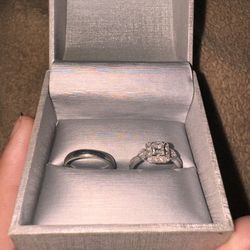 Engagement Ring, They Are White Gold With Natural Diamond.