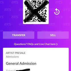 1 GA ticket to King Gizzard at Red Rocks 5/7/23