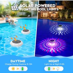 Floating Pool Light with Remote Control, 6.5 Inch RGB Solar Pool Light  