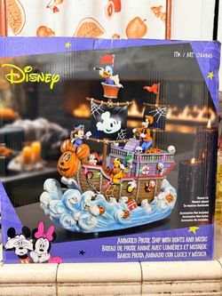 Disney Halloween Animated Pirate Ship with Lights and Music