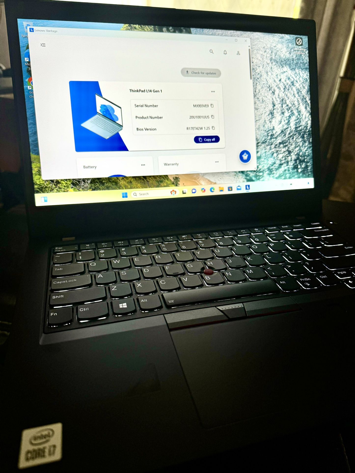 Lenovo L14 ThinkPad i7 10th Gen 16GB RAM Win 11 Pro