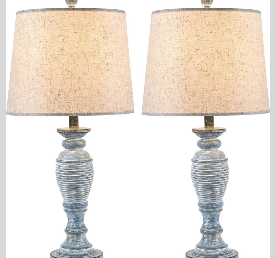 27.7” Table Lamps – Set of 2. New, tested, and working perfectly.”