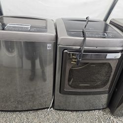 Lg Washer And Dryer Set Electric Topload 30-day Warranty 