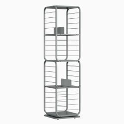 VASAGLE 4-Tier Steel Rotating Bookshelf Shelf