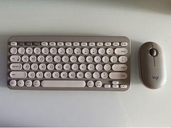 Logitech K380 Pebble Wireless Multi-Device Keyboard and Wireless Mouse with Bluetooth