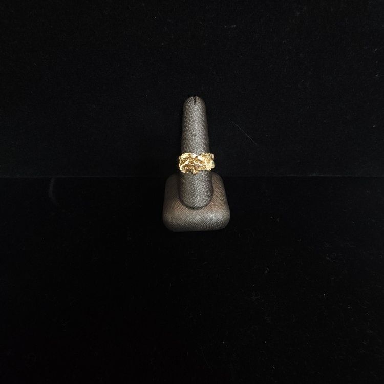 10k Gold Man's Nugget Ring 