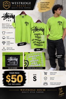 Stussy Graphic T-Shirt Size S