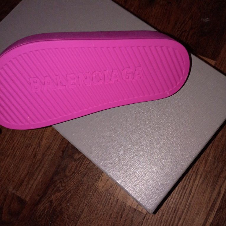 Pink Women Balenciaga Slides Size 36c