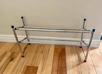 Metal expandable 2 tier shoe rack