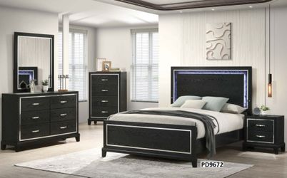 BLACK 4-PC QUEEN BEDROOM SET OFFERUP SPECIAL