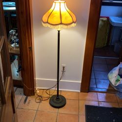 Antique Stand Up Lamp With Shade  