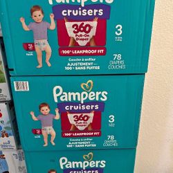 Pampers Cruisers 360 Baby Diapers Size 3, 78 Count