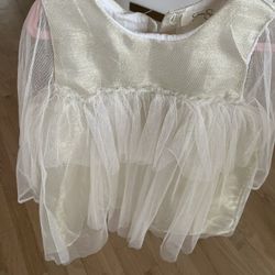Jessica Simpson Gold Net Holiday Dress Size 4T 