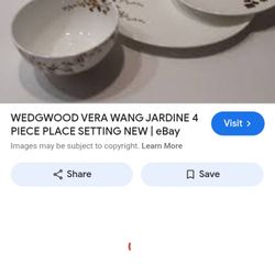 WEDGEWOOD VERA WANG  JARDINE 4 PIECE PLACE SETTING NEW 
