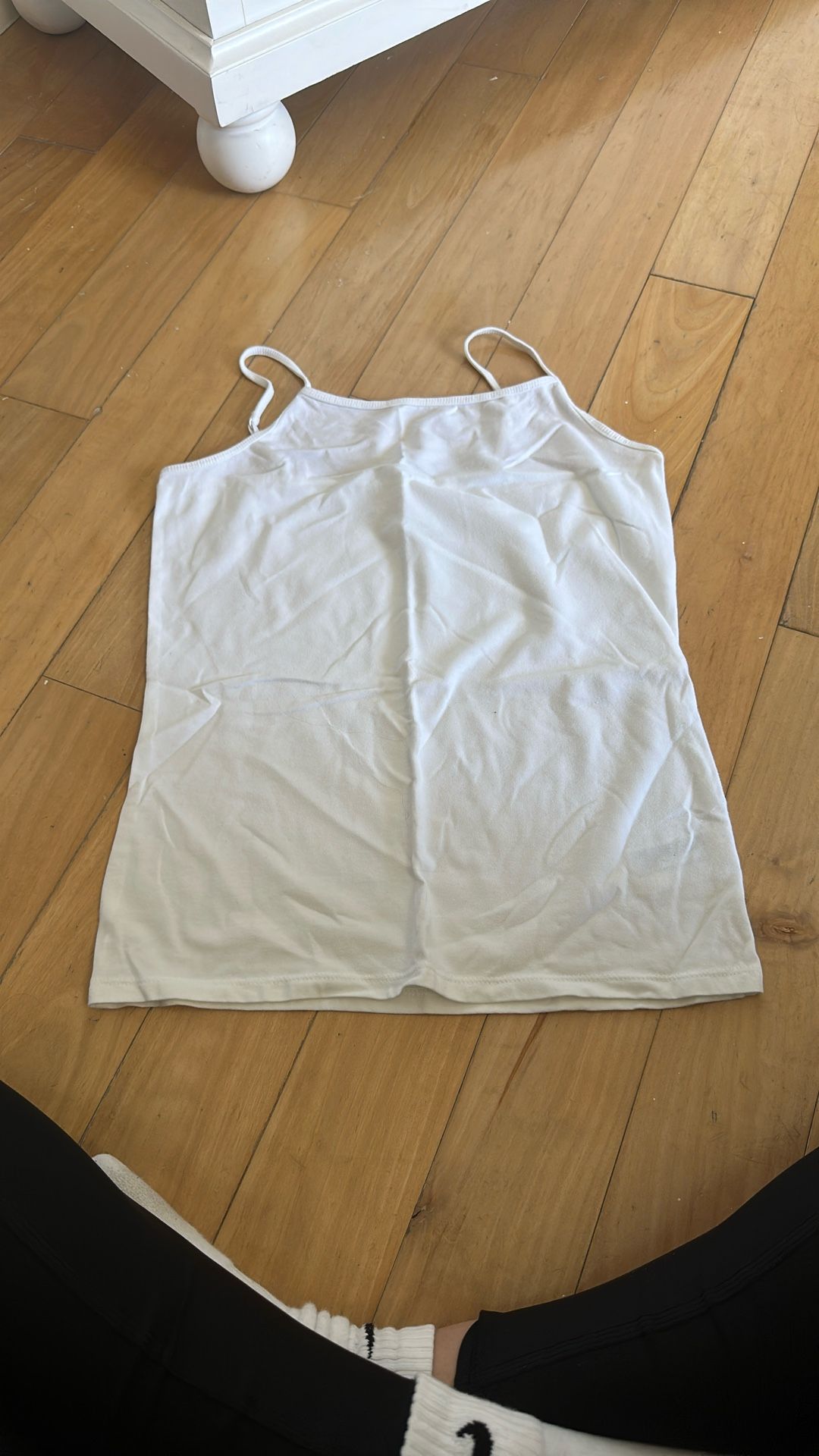 Tan and White Tank Tops