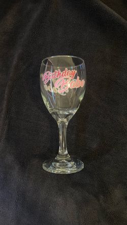 Birthday wine glass