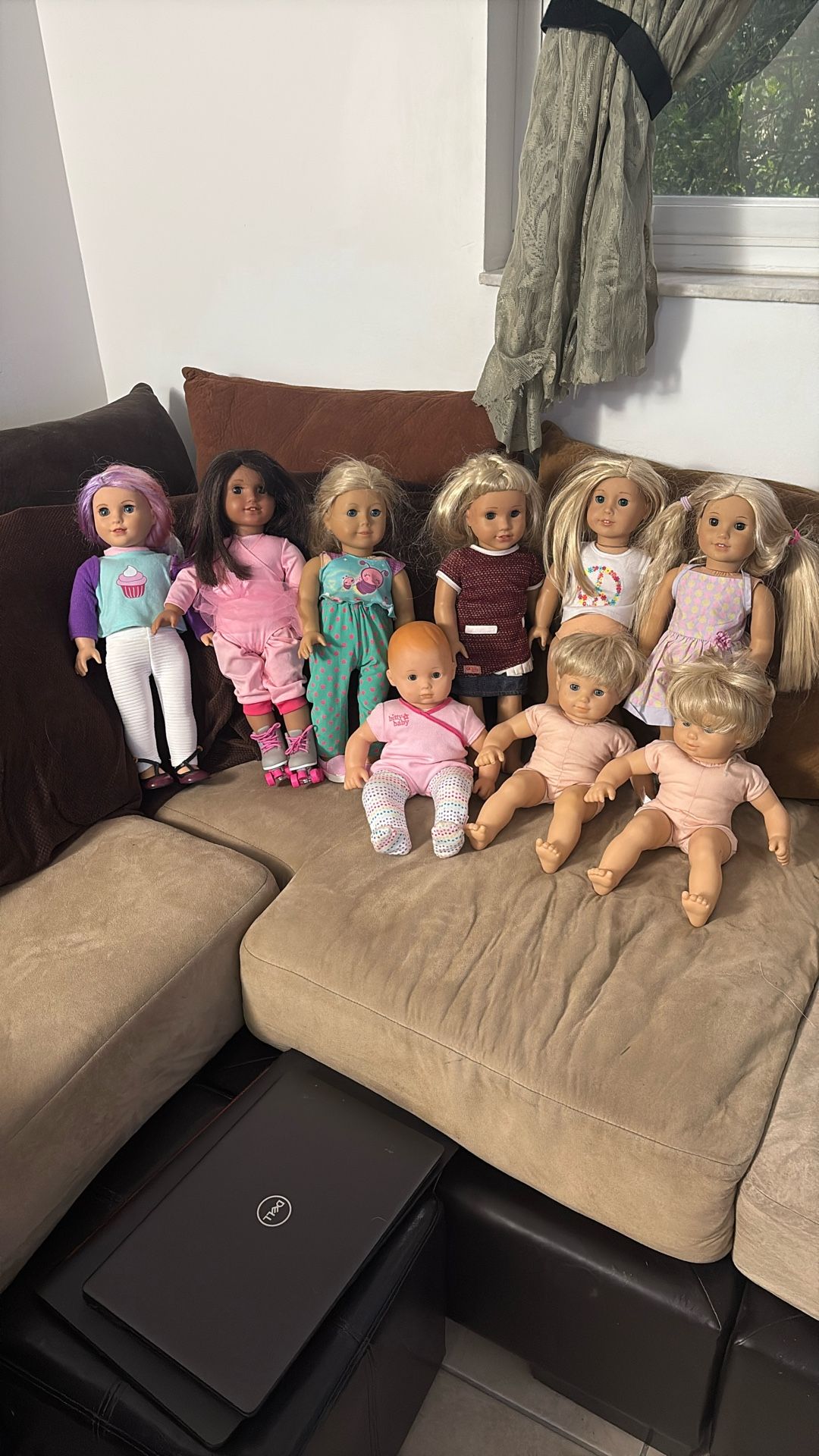 6 American Girl (Truly Me Doll #116 ) & 3 Bityy Babies