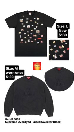 Supreme Overdyed Raised Sweater & Supreme Pretty F Tee Size S & L