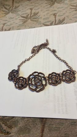 Bronze Flower Necklace