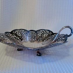 Lovelace Silverplate Footed Dish Trinket BonBons