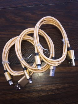 Gold iPhone chargers brand new