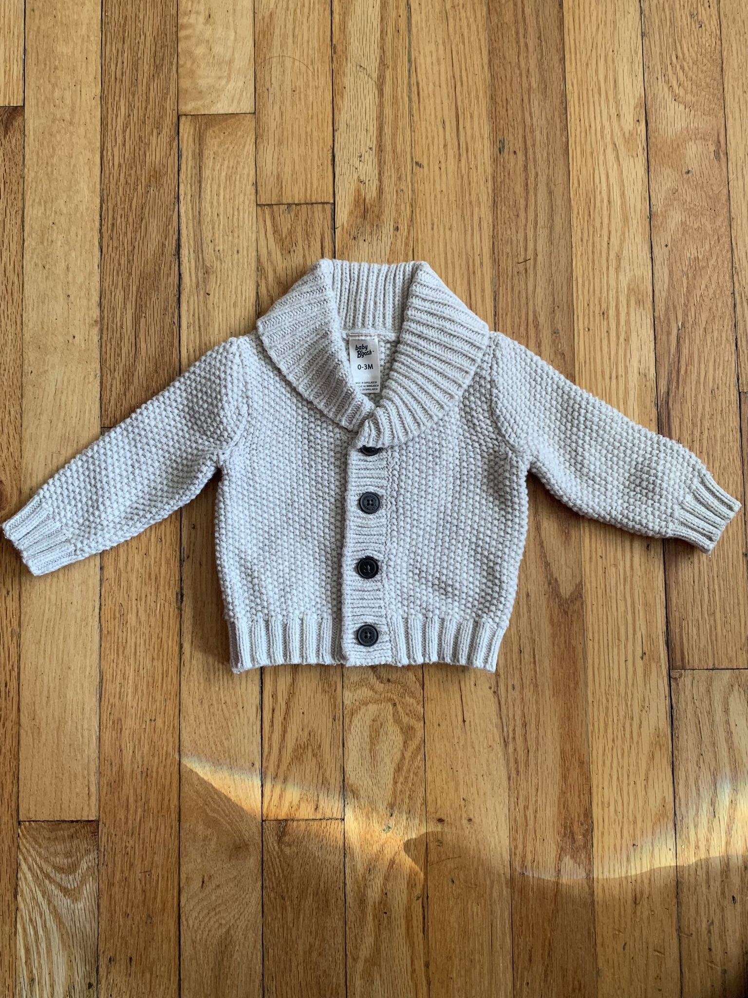 Baby Boy Oshkosh B’Gosh Button-up Cardigan (Size: 0-3 Months)