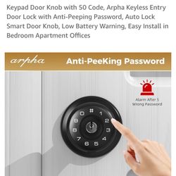Keypad Door Knob W/ 50 Codes