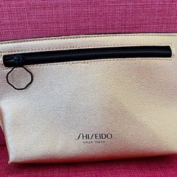 Shiseido makeup bag in shinning yellow