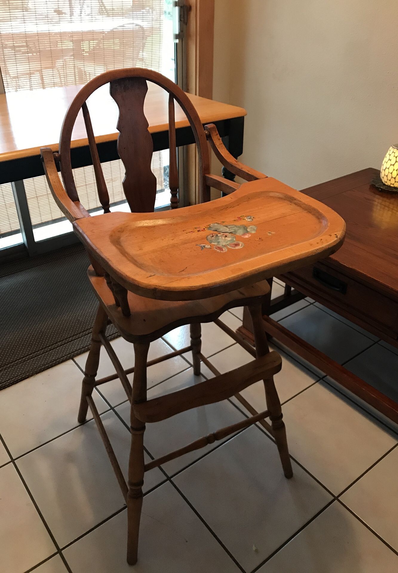 Antique Wooden High Chair