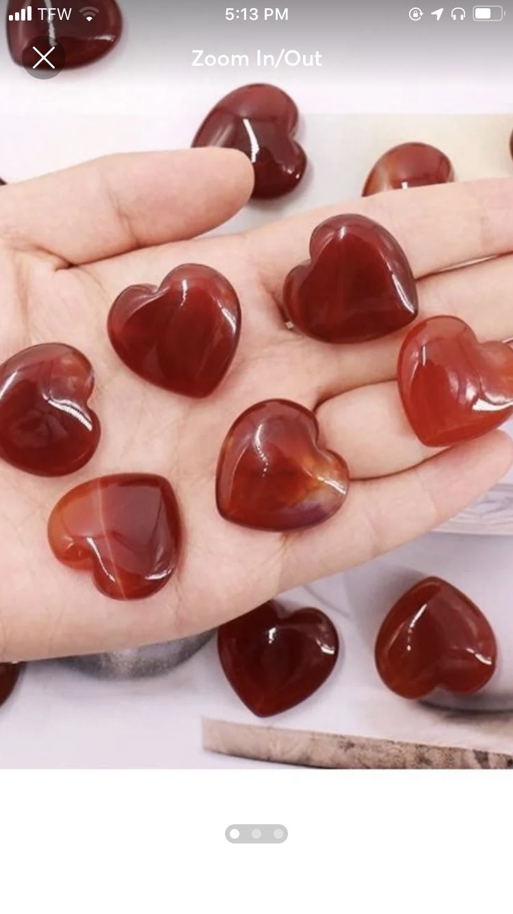 Carnelian Heart Gemstone 