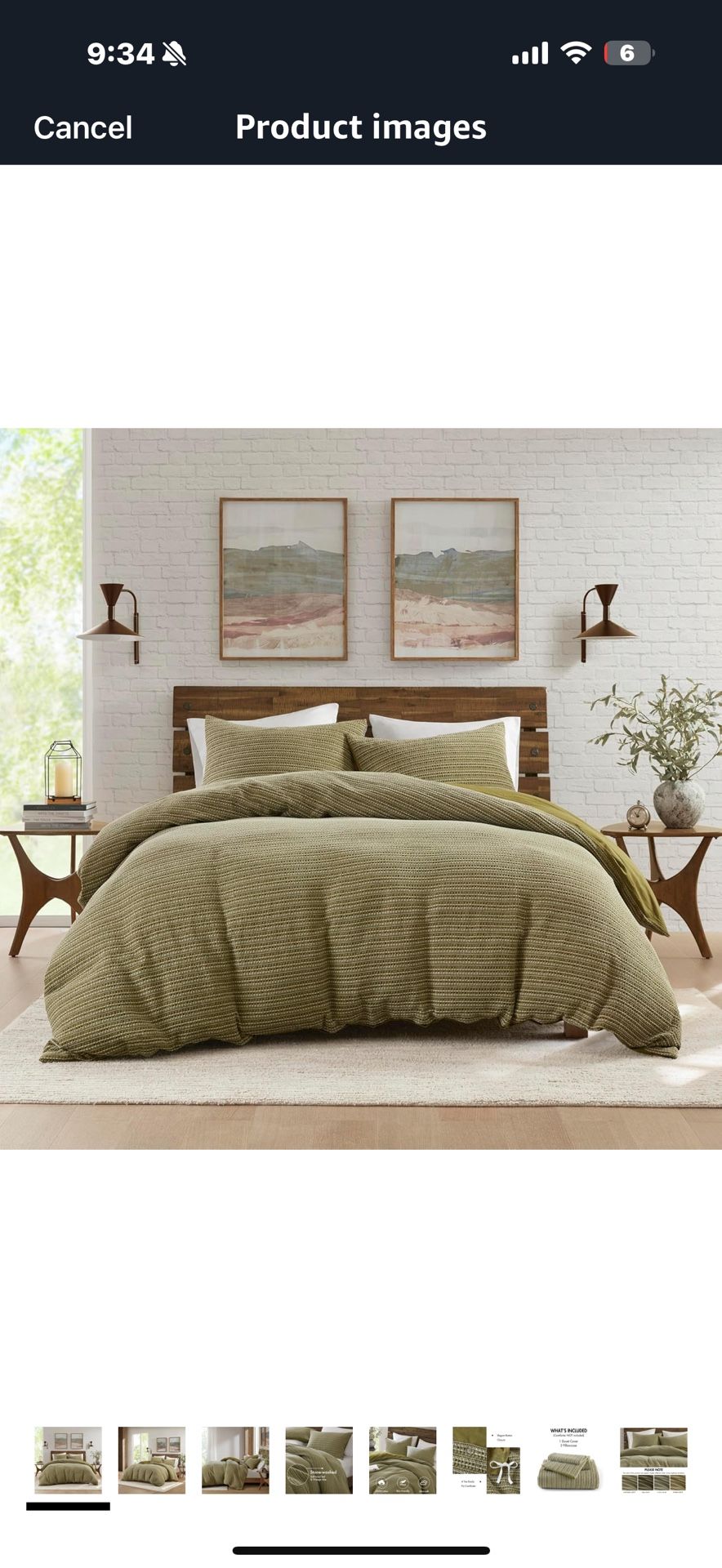 Woolrich King Duvet Cover Set Cotton Waffle Pre-Stone Washed, Oversized Duvet Cover King Size Bed, All Season Soft Bedding Cover King Size, Shams, Lyo